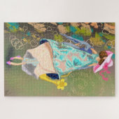 Girl Love Spring Flowers Drawing Fantasy Fairytale Puzzle (Horizontal)