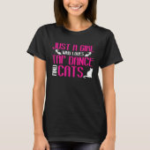 Girl Loves Tap Dance And Cats Kitten Lover Tap Dan T-Shirt (Vorderseite)
