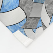 Girl-lt-graue Volleyball-Mannschaftsfarben Fleecedecke (Ecke)