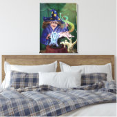 Girl Magician Pulls Rabbits aus dem Hut Leinwanddruck (Insitu (Schlafzimmer))