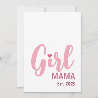 Girl Mama Est. 2025 Geschenk für neue Mütter Karte