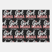 Girl Mama Est 2026 Pregnancy Reveal New Mom to Be Geschenkpapier Set (Vorderseite)