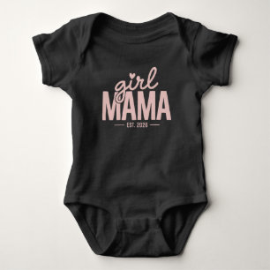 Girl Mama Est 2026 Schwangerschafts-Offenbarung Mu Baby Strampler