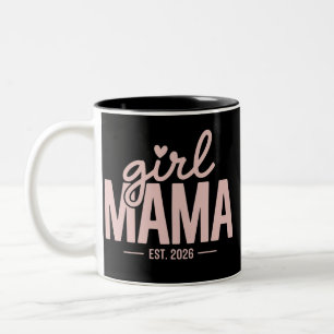 Girl Mama Est 2026 Schwangerschafts-Offenbarung Mu Zweifarbige Tasse