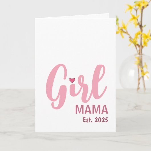 Girl Mama Est. Personalized Gift Karte (Gelbe Blume)