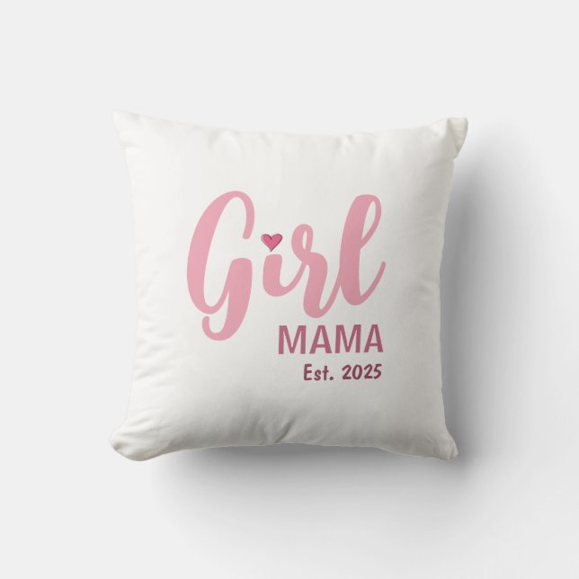 Girl Mama Est. Personalized Gift Kissen (Vorderseite)
