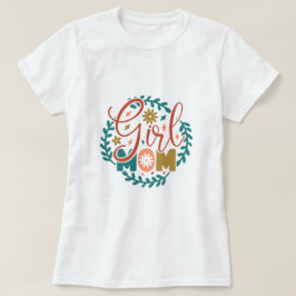 Girl-Mama Retro-Typografie T-Shirt