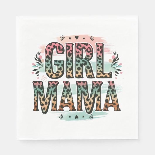 Girl Mama Serviette (Vorderseite)