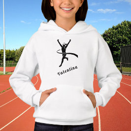 Girl Marathon Runner Cross Country & Name Hoodie