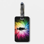 Girl Marathon Runner Gepäckanhänger (Rückseite vertikal)