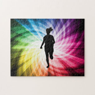 Girl Marathon Runner Puzzle