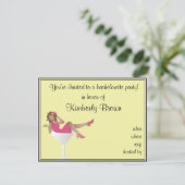 Girl/Martini Glass Bachelorette Party Invitation Einladung (Stehend Vorderseite)