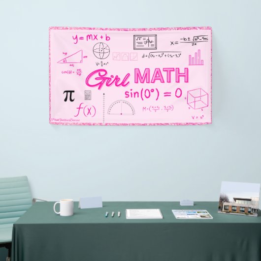 Girl Math Formel Geometry Dorm Poster Banner (Messeveranstaltung)