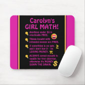 Girl Math Funny Personalisiert Computer Mousepad (Mit Mouse)
