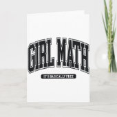 Girl Math Universität  Karte (Vorderseite)