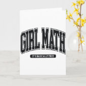 Girl Math Universität  Karte (Gelbe Blume)