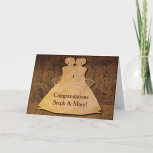 Girl Meets Girl Wedding Card für Lesben Karte