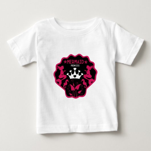 Girl Mermaid Princess Baby T-shirt (Vorderseite)