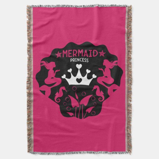 Girl Mermaid Princess Decke (Vorderseite Vertikal)