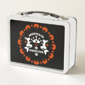 Girl Mermaid Princess Metall Brotdose (Rückseite)