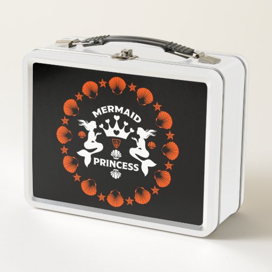 Girl Mermaid Princess Metall Brotdose (Vorderseite)
