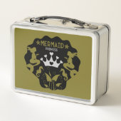 Girl Mermaid Princess Metall Brotdose (Rückseite)