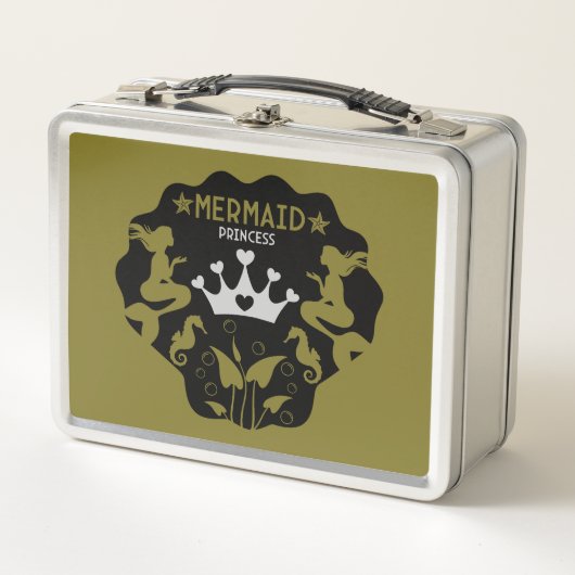 Girl Mermaid Princess Metall Brotdose (Vorderseite)