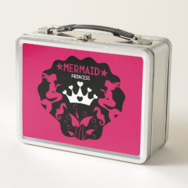 Girl Mermaid Princess Metall Brotdose