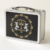 Girl Mermaid Princess Metall Brotdose (Rückseite)