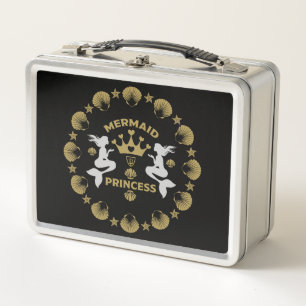 Girl Mermaid Princess Metall Brotdose