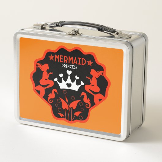Girl Mermaid Princess Metall Brotdose (Vorderseite)