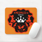 Girl Mermaid Princess Mousepad (Mit Mouse)