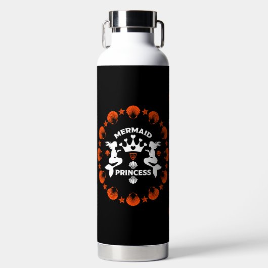 Girl Mermaid Princess Trinkflasche (Vorderseite)