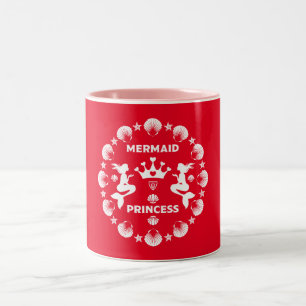 Girl Mermaid Princess Zweifarbige Tasse