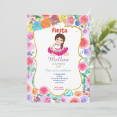 Girl Mexikanische Rosa Geburtstagsparty Einladung  (Stehend Vorderseite)