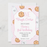 Girl Milk and Cookies Rosa erster Geburtstag