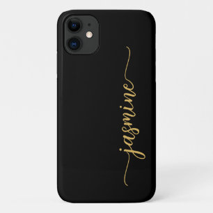 Girl Minimalistisch Black Monogram Name Script Case-Mate iPhone Hülle