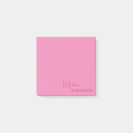 Girl Minimalistisch rosa Monogramm Post-it Klebezettel