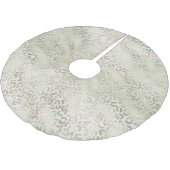Girl Mint Glam Gold Leopard Printfarbe Polyester Weihnachtsbaumdecke (Schrägansicht)