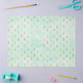 Girl Mint Glam Gold Tropische Ananas Seidenpapier (Basteln)