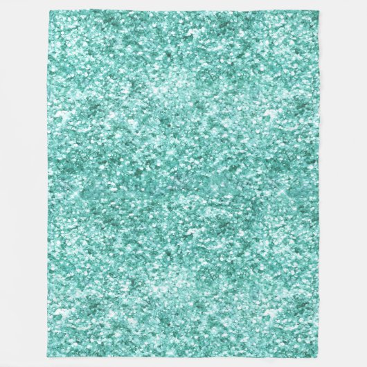 Girl Mint Glitzer Confetti Fleecedecke (Vorderseite)