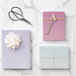 Girl Mint Pink Lavender Ombre Geschenkpapier Set
