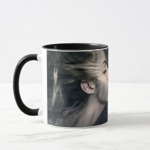 Girl Mirror Kiss Smile Hair Eye Twin Fantasy Tasse