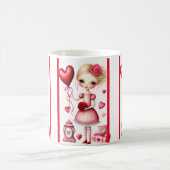 Girl mit Balloon Valentine Coffee Tasse (Mittel)