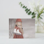 Girl mit Ice-Skaten JW Postkarte (Stehend Vorderseite)