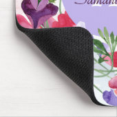 Girl Mit Monogramm Sweet Pea Floral Mousepad (Ecke)