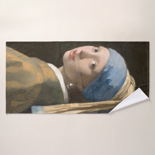 Girl mit Perl Earring-Johannes Vermeer Art Badehandtuch (Badehandtuch)