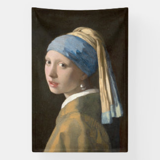 Girl mit Perl Earring-Johannes Vermeer Art Banner