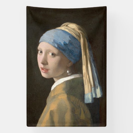 Girl mit Perl Earring-Johannes Vermeer Art Banner (Vertikal)