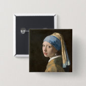 Girl mit Perl Earring-Johannes Vermeer Art Button (Vorne & Hinten)